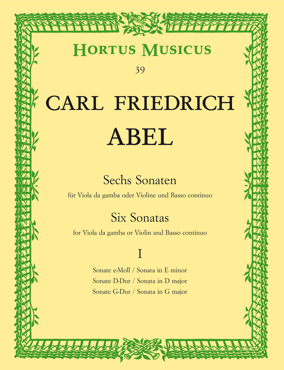 Front Cover Image Sechs Sonaten für Viola da gamba (Violine, Flöte) und Basso continuo. Heft 1
