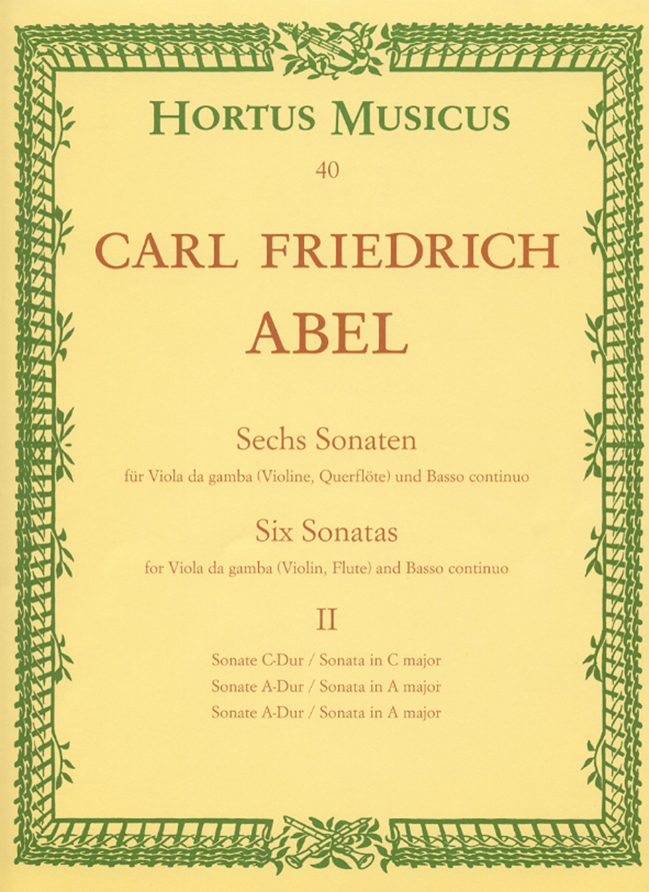 Front Cover Image Sechs Sonaten für Viola da gamba (Violine, Flöte) und Basso continuo. Heft 2