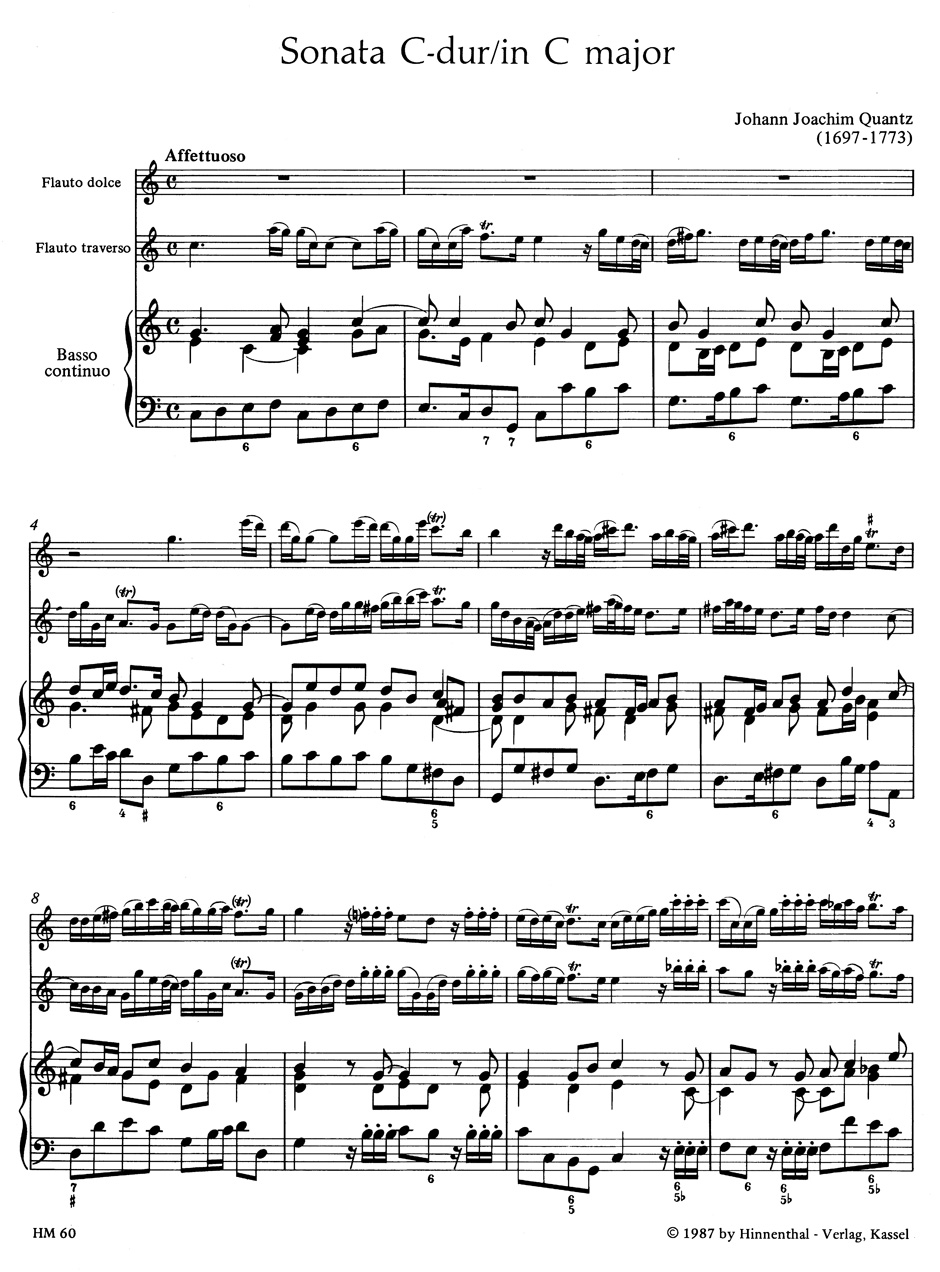 Other Cover Image Triosonate für Blockflöte (Querflöte, Violine), Querflöte (Violine) und Basso continuo C-Dur