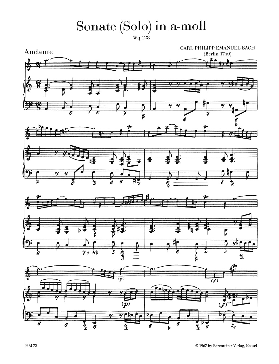 Other Cover Image Sonaten für Flöte und Basso continuo