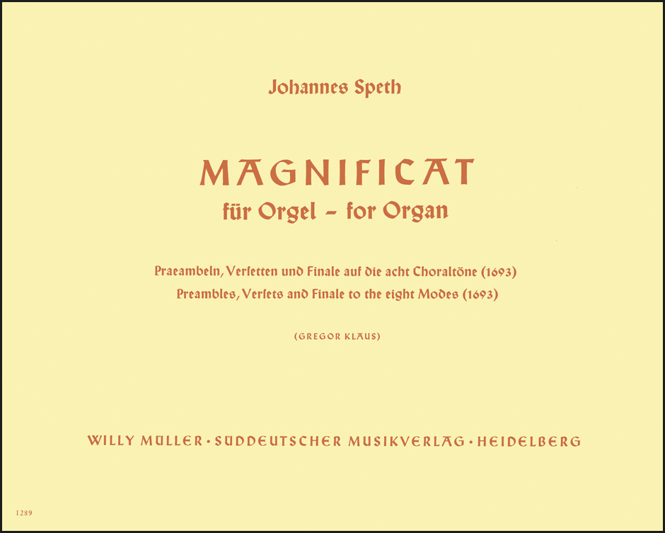 Front Cover Image Magnificat (1693)