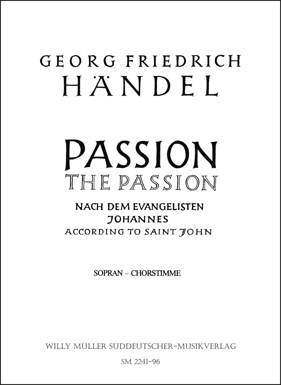 Front Cover Image Passion für Solostimmen, Chor und Orchester (1704)