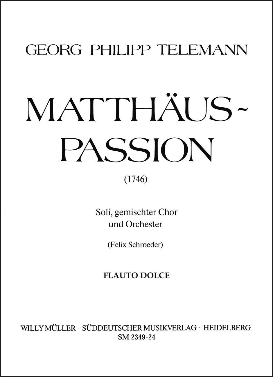 Front Cover Image Matthäus-Passion (1746)