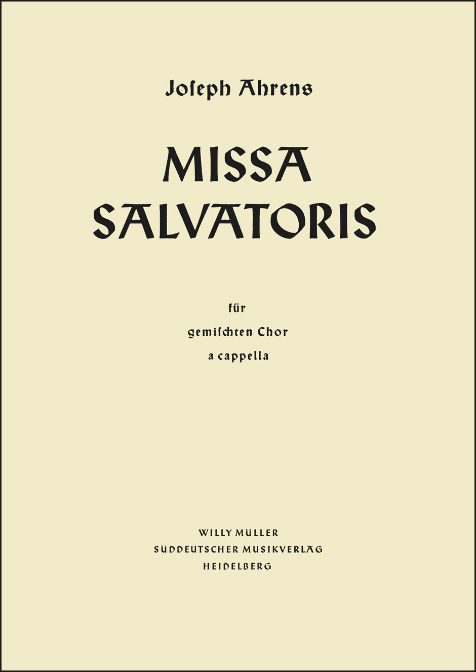 Front Cover Image Missa salvatoris (1949)