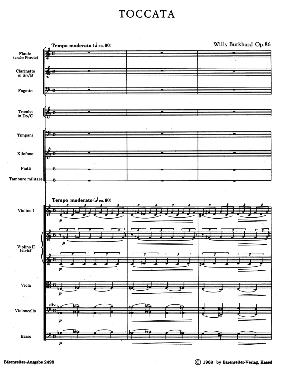 Front Cover Image Toccata op. 86 (1951)