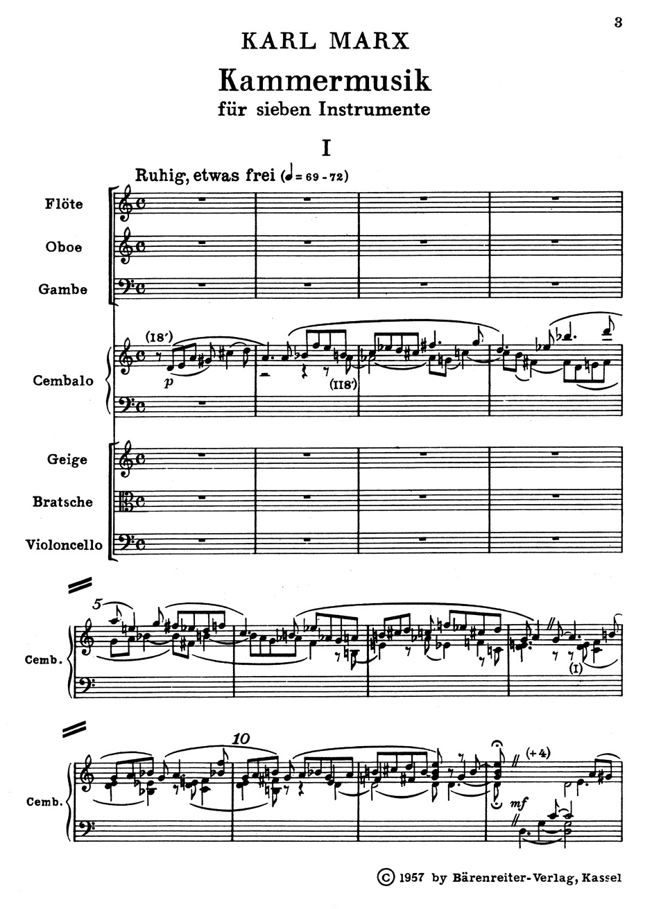 Front Cover Image Kammermusik für sieben Instrumente op. 56 (1955)