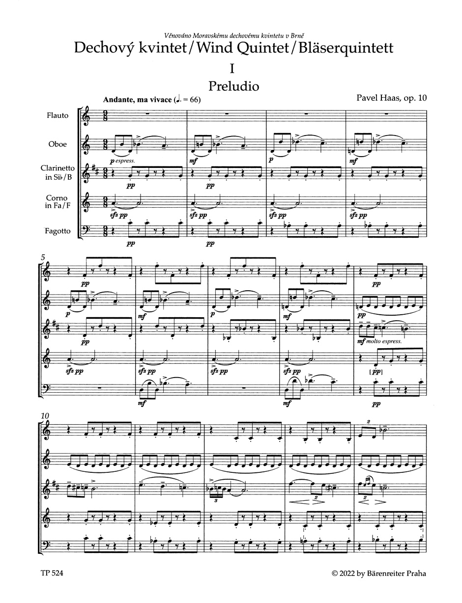 Front Cover Image Bläserquintett op. 10