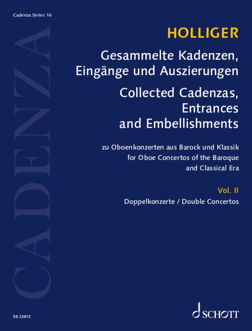 Front Cover Image Gesammelte Kadenzen, Auszierungen und Bearbeitungen zu Oboenkonzerten aus Barock und Klassik Band 2