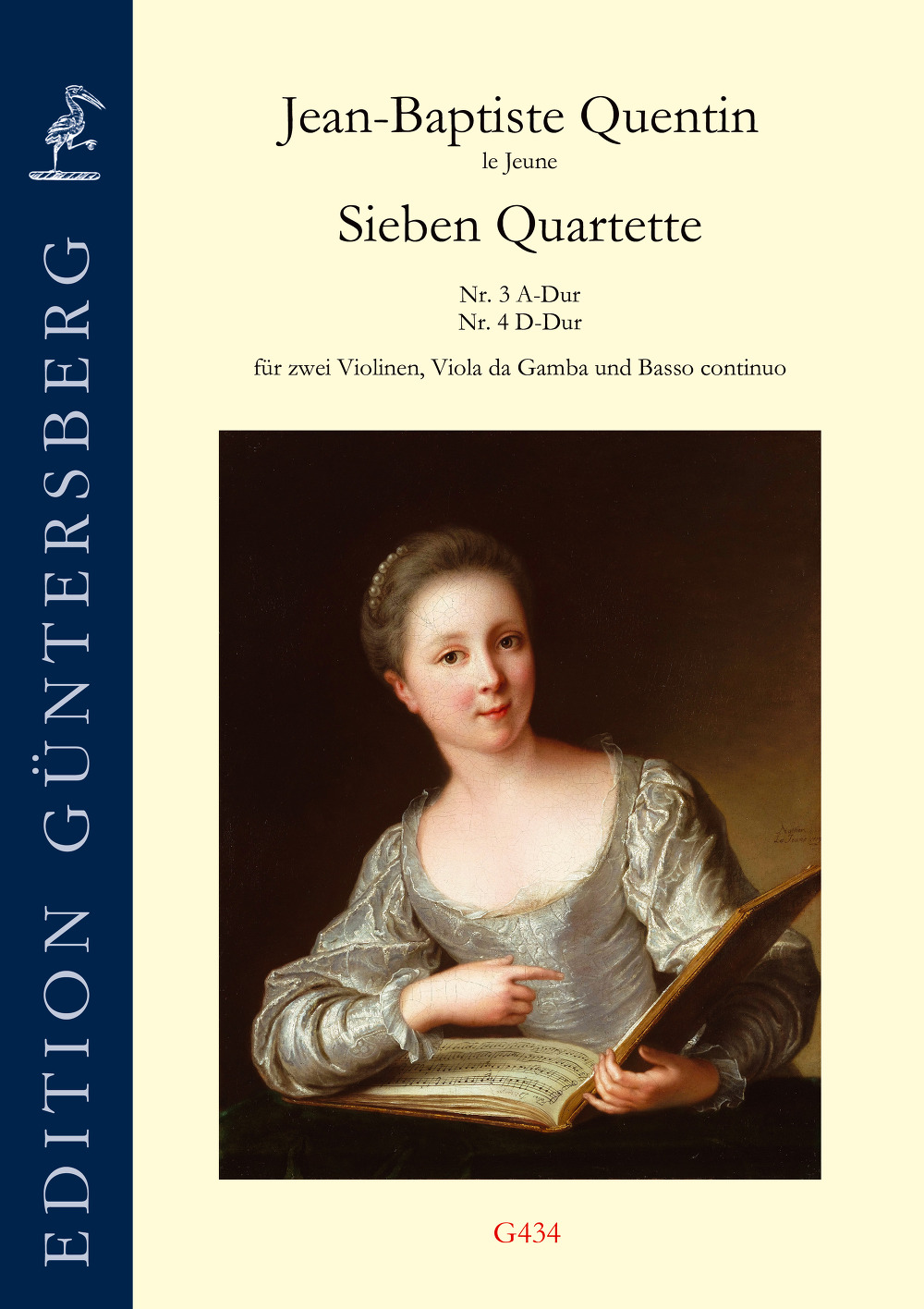 Front Cover Image Sieben Quartette, Nr. 3 und 4, für zwei Violinen, Viola da Gamba und Basso continuo
