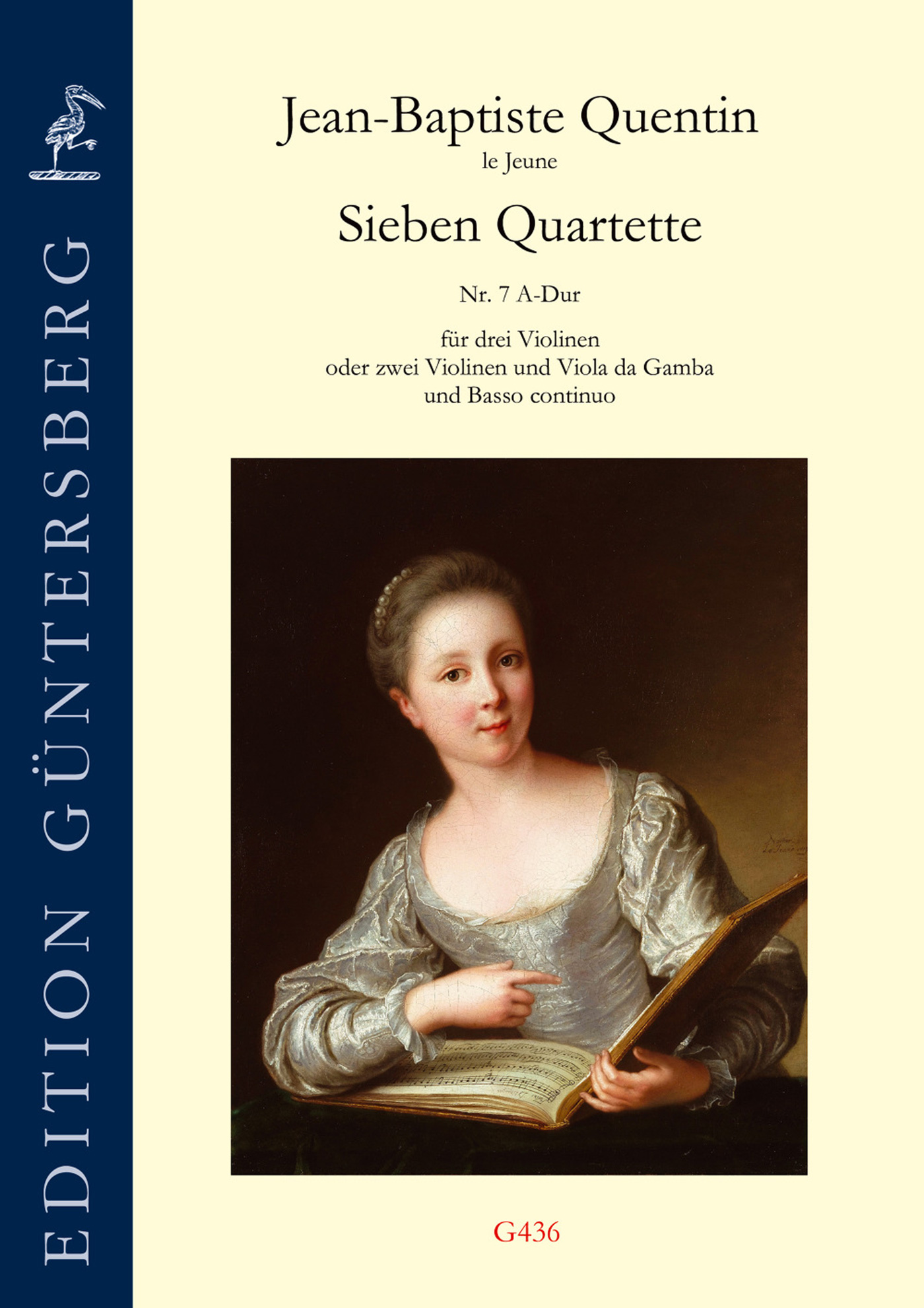 Front Cover Image Sieben Quartette, Nr. 7, für zwei Violinen, Violine/Viola da Gamba und Basso continuo