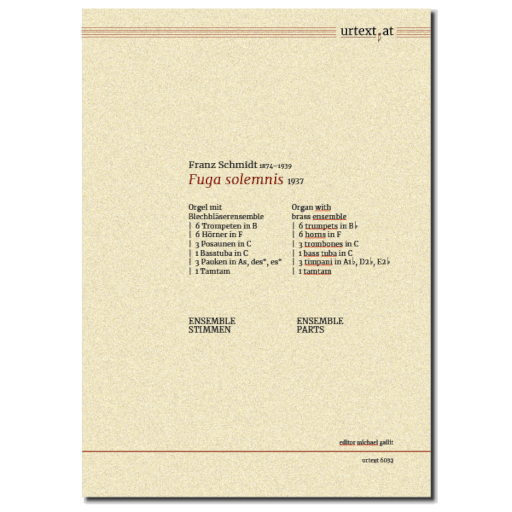 Front Cover Image Fuga solemnis - Stimmen
