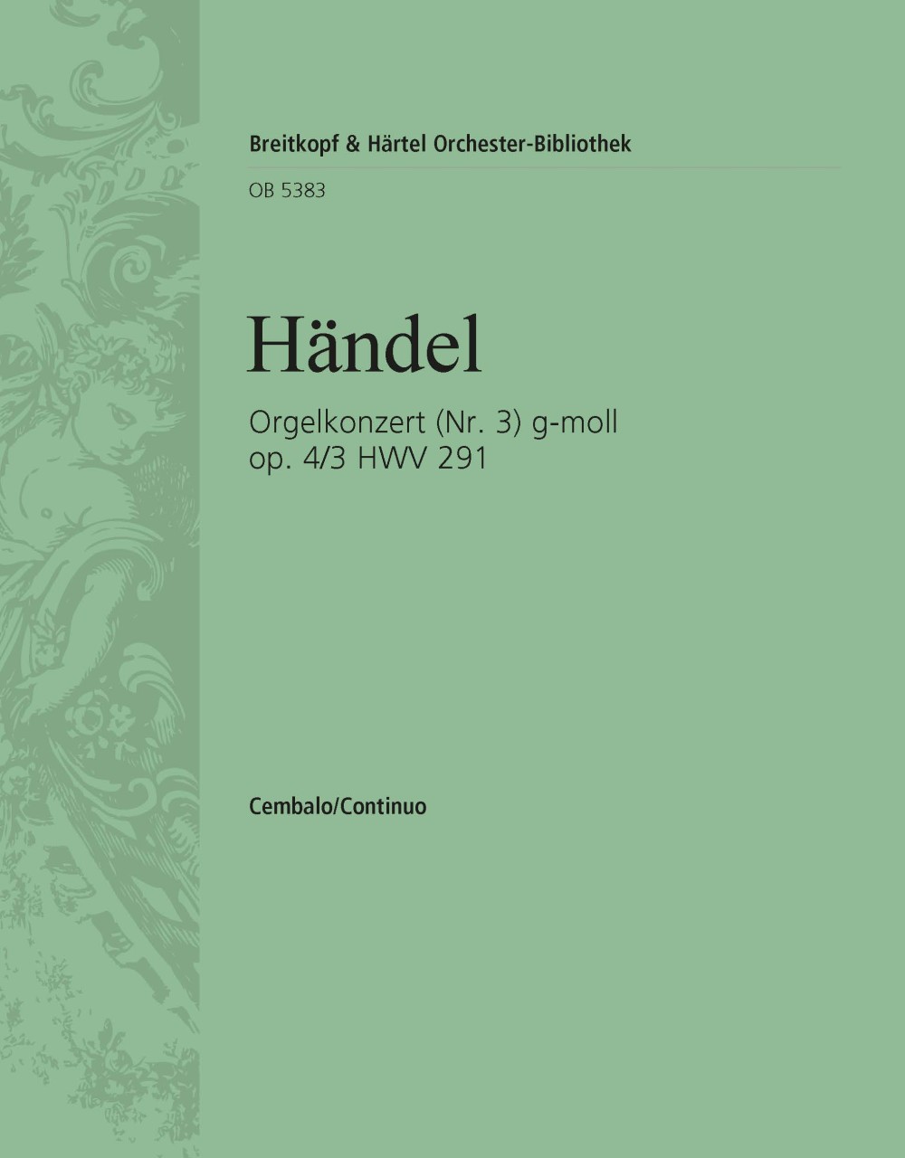 Front Cover Image Orgelkonzert (Nr. 3) g-moll op. 4/3 HWV 291
