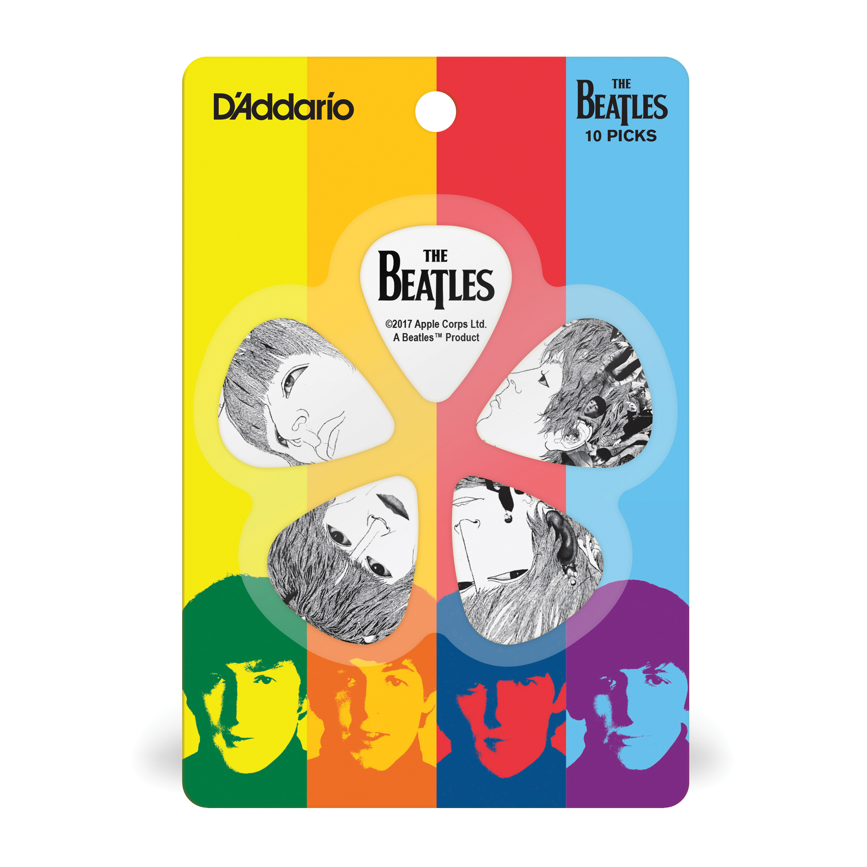 Other Cover Image D'Addario Beatles Gitarren-Picks, Revolver, 10er-Packung, dünn