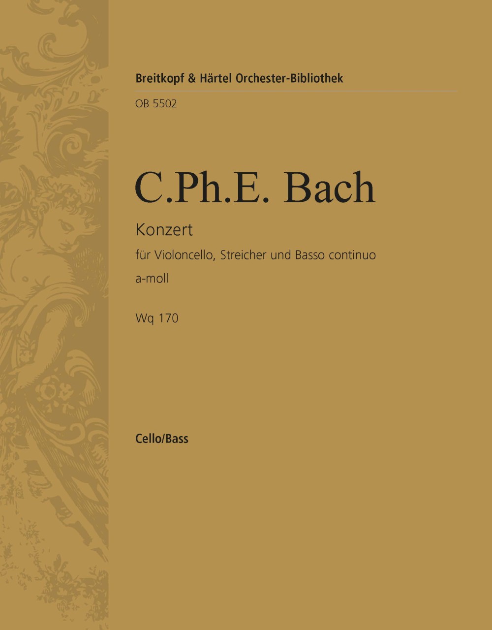 Front Cover Image Konzert für Violoncello, Streicher und B.c. a-Moll Wq 170