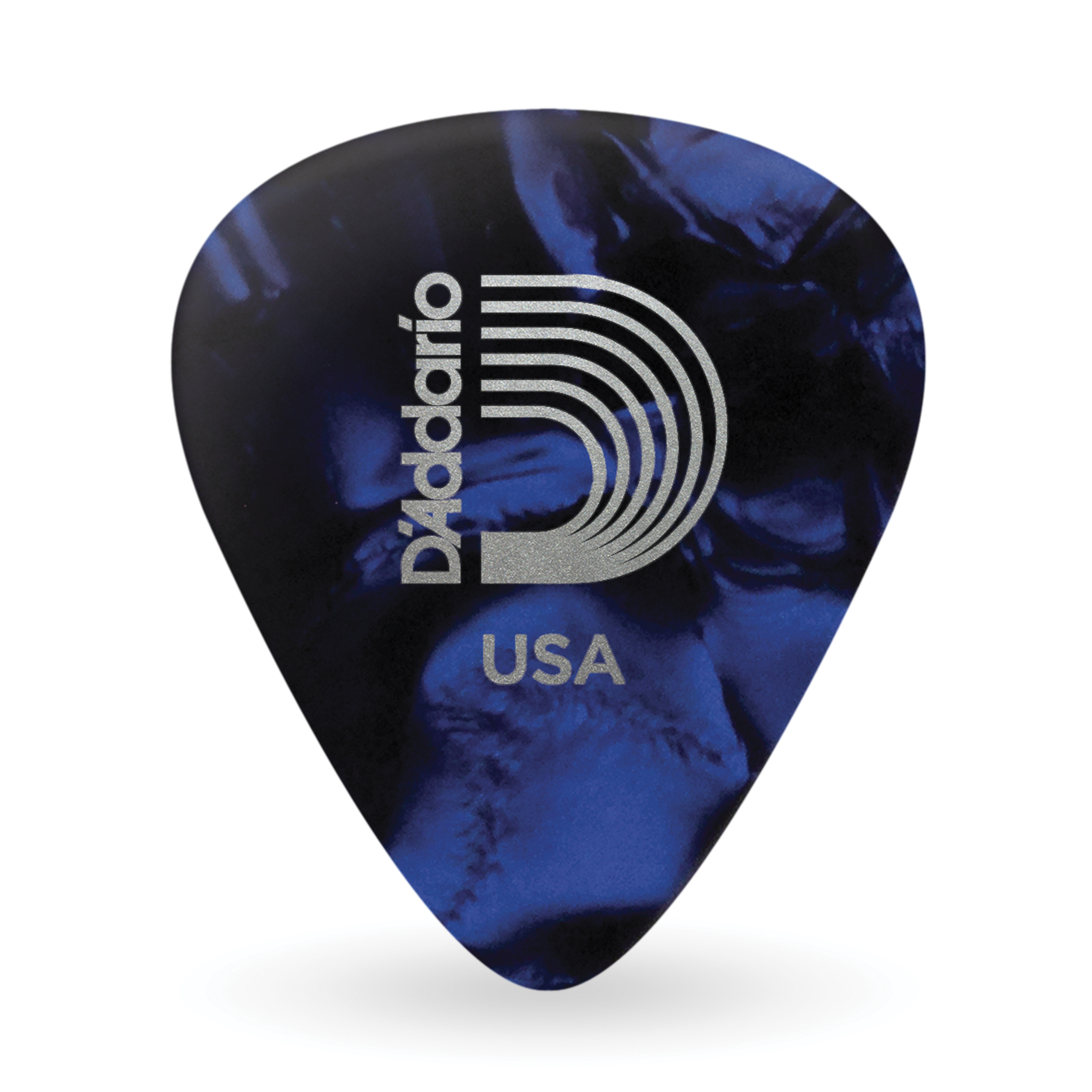 Front Cover Image D'Addario Blue Pearl Zelluloid-Gitarren-Picks, 10er-Packung, Light 