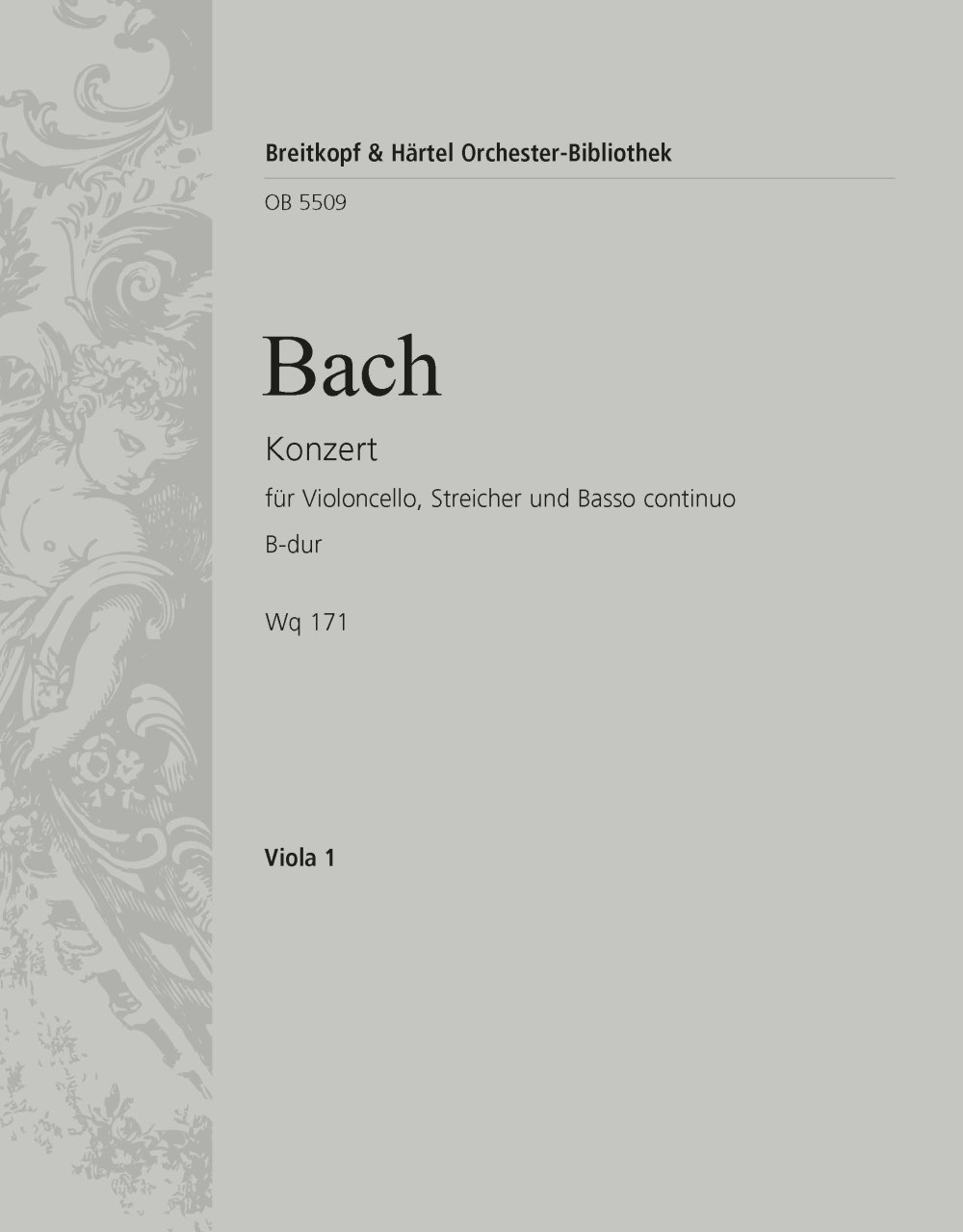 Front Cover Image Konzert für Violoncello und Orchester B-Dur Wq 171