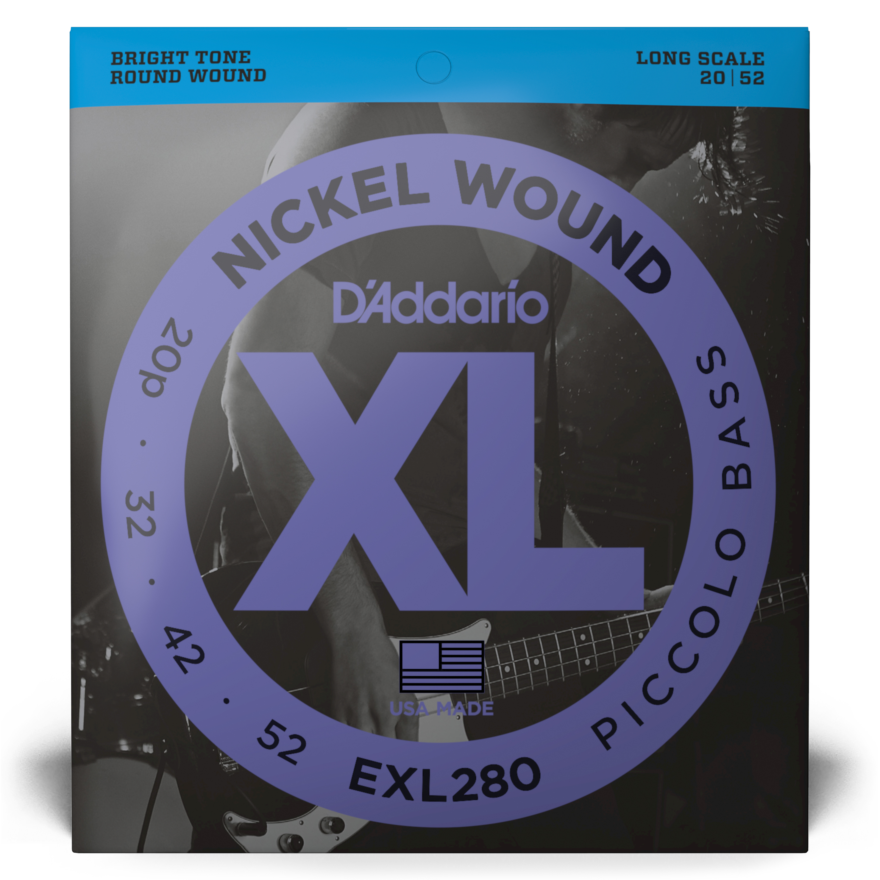 Other Cover Image D'Addario EXL280 Saiten für Piccolo-Bassgitarre, mit Nickel umsponnen, 20-52, Long Scale