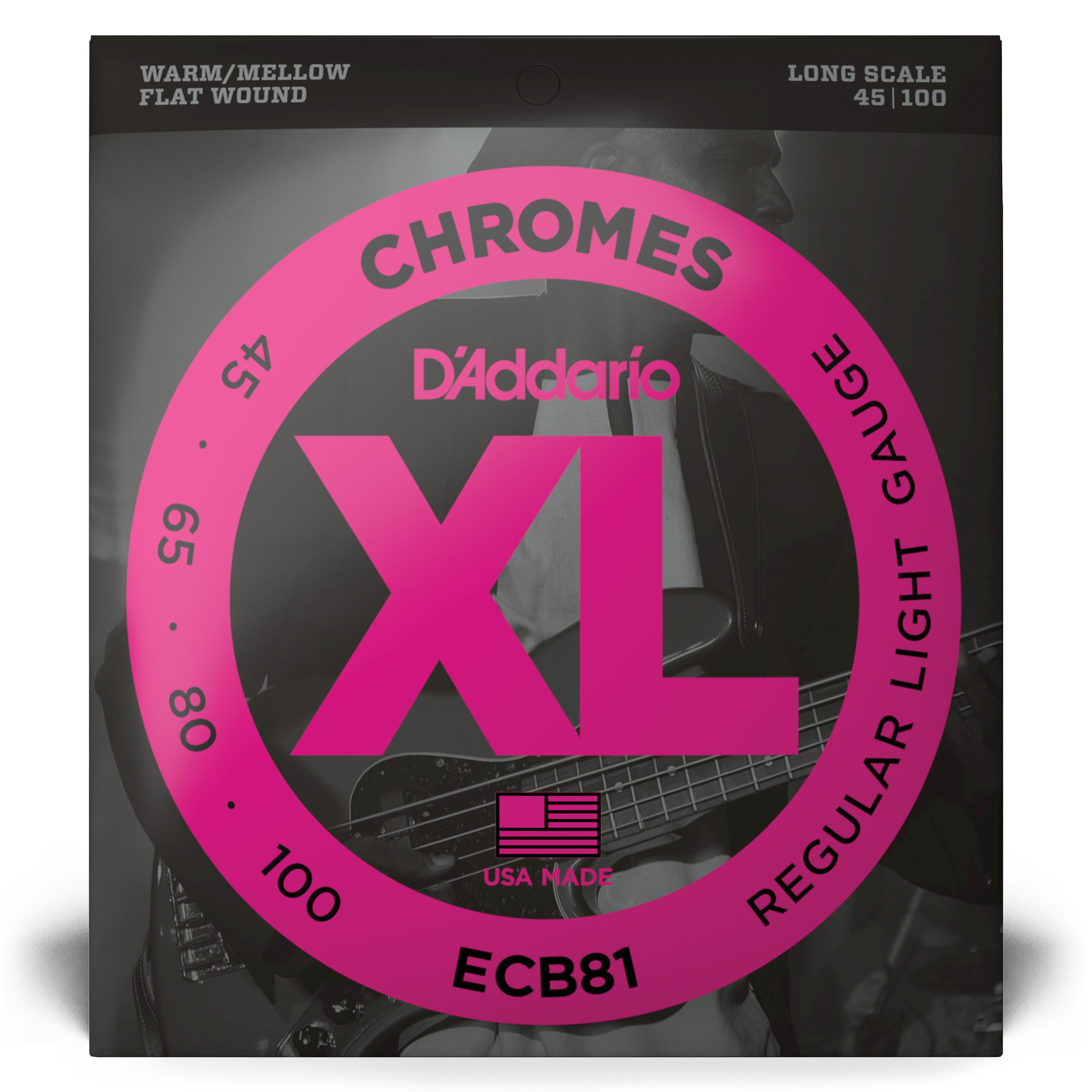 Other Cover Image D'Addario ECB81 Chromes Saiten für Bassgitarre, Light, 45-100, Long Scale
