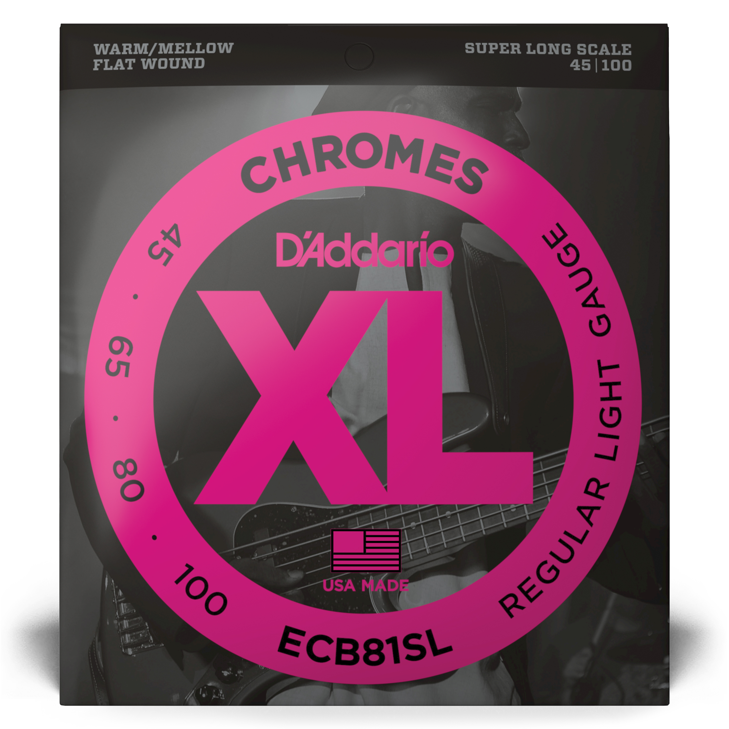 Other Cover Image D'Addario ECB81SL Chromes Saiten für Bassgitarre, Light, 45-100, Super Long Scale