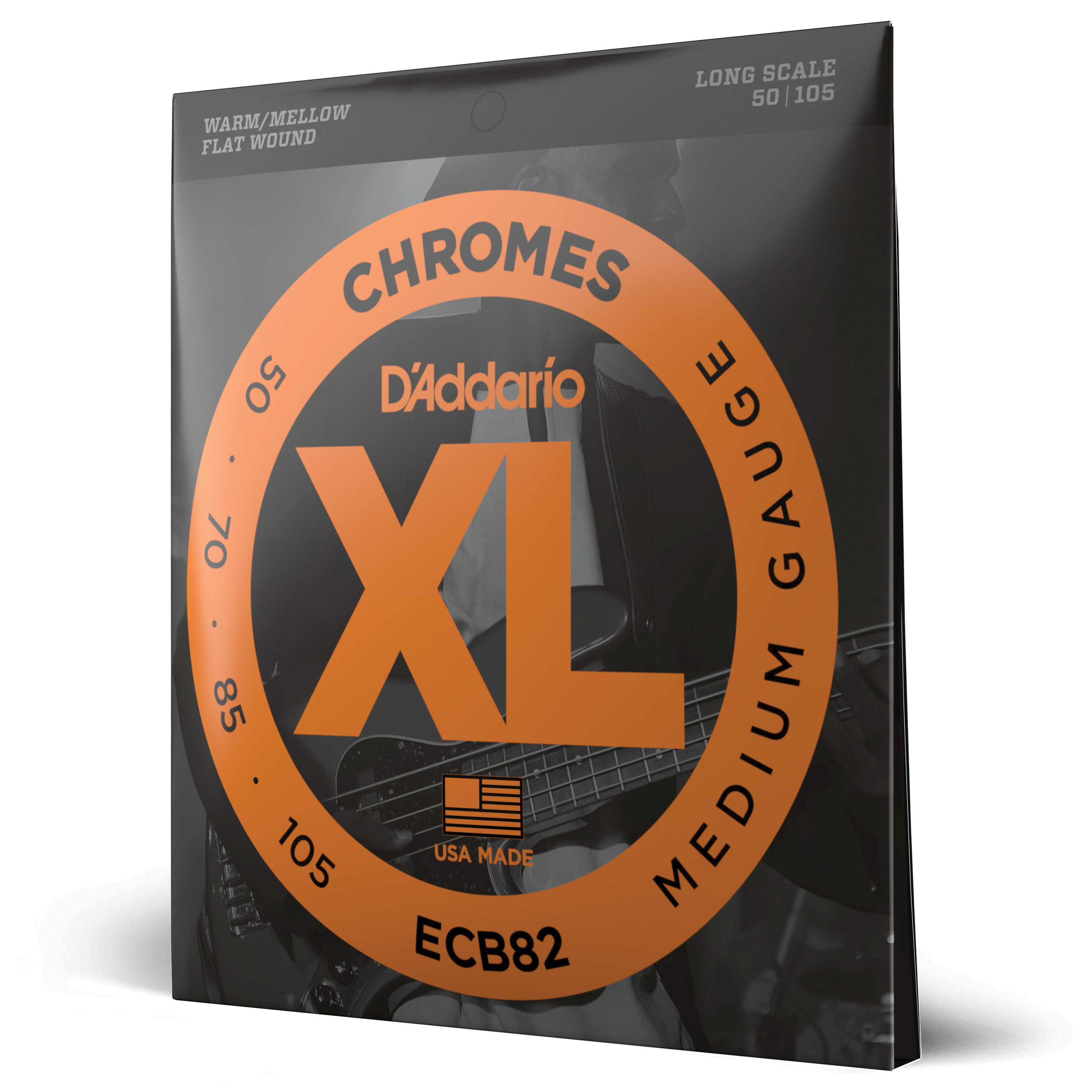 Front Cover Image D'Addario ECB82 Chromes Saiten für Bassgitarre, Medium, 50-105, Long Scale