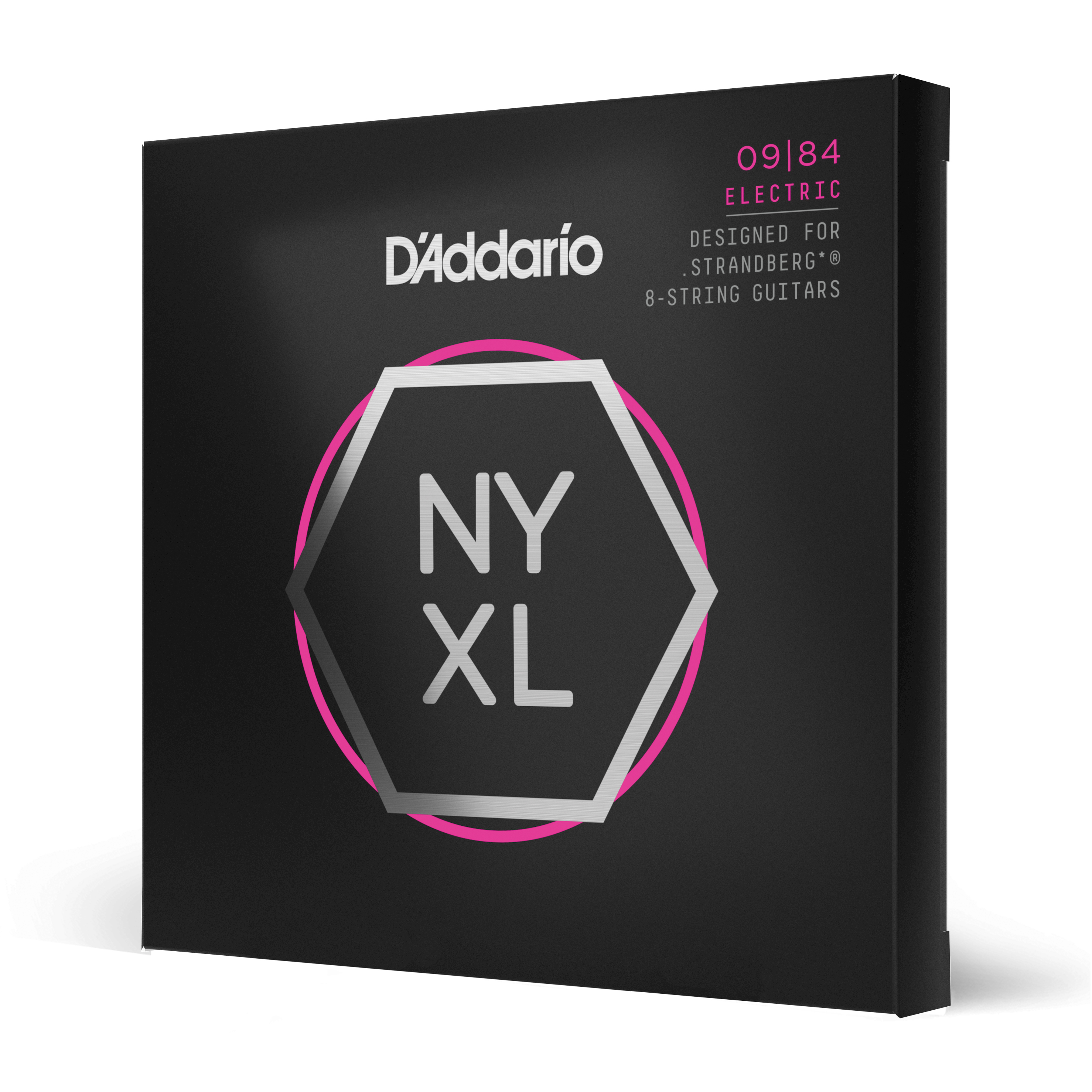 Front Cover Image D'Addario NYXL0984 Nickel Wound Saiten für 8-saitige E-Gitarren von Strandberg, Super Light, 09-84