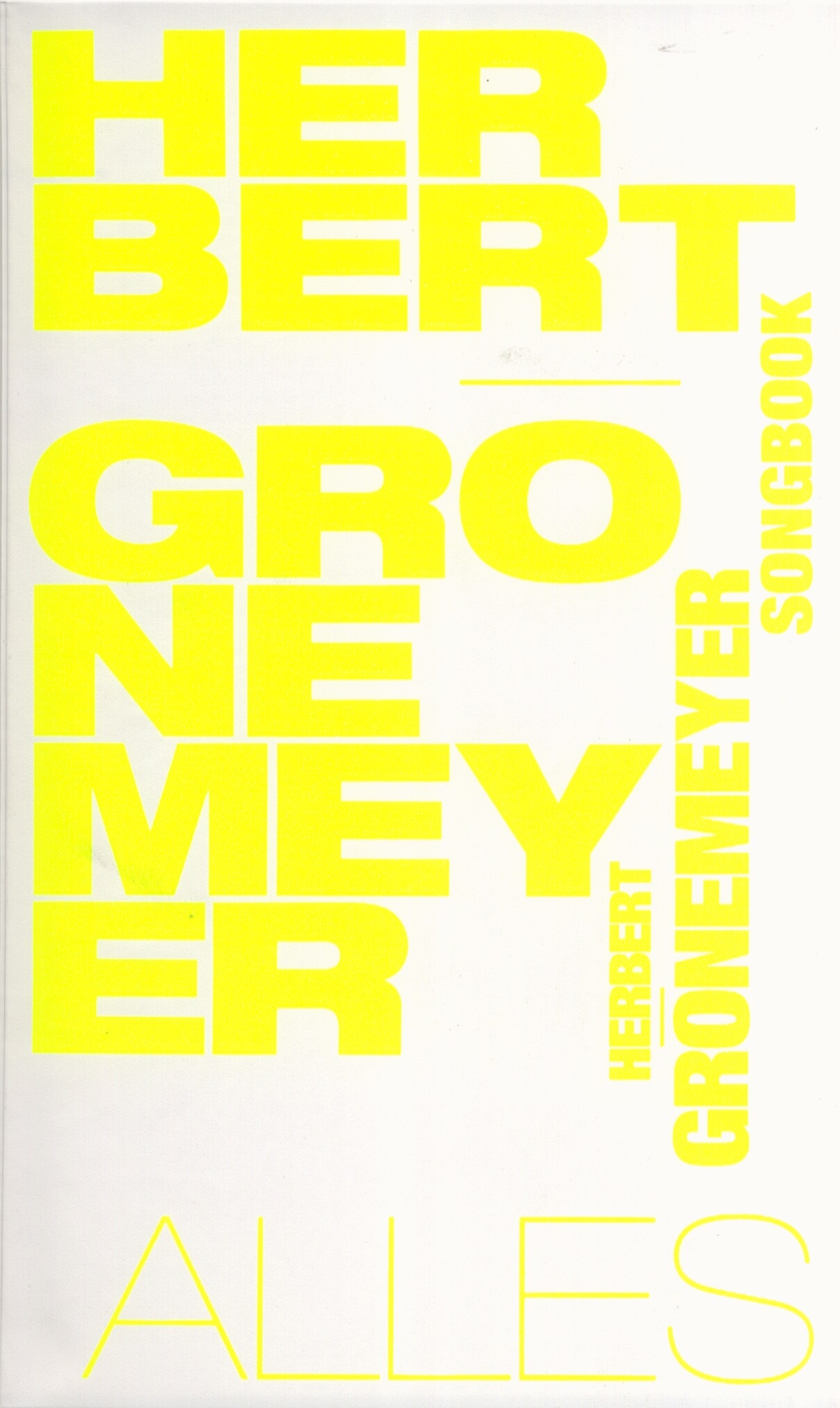 Front Cover Image Herbert Grönemeyer: Alles
