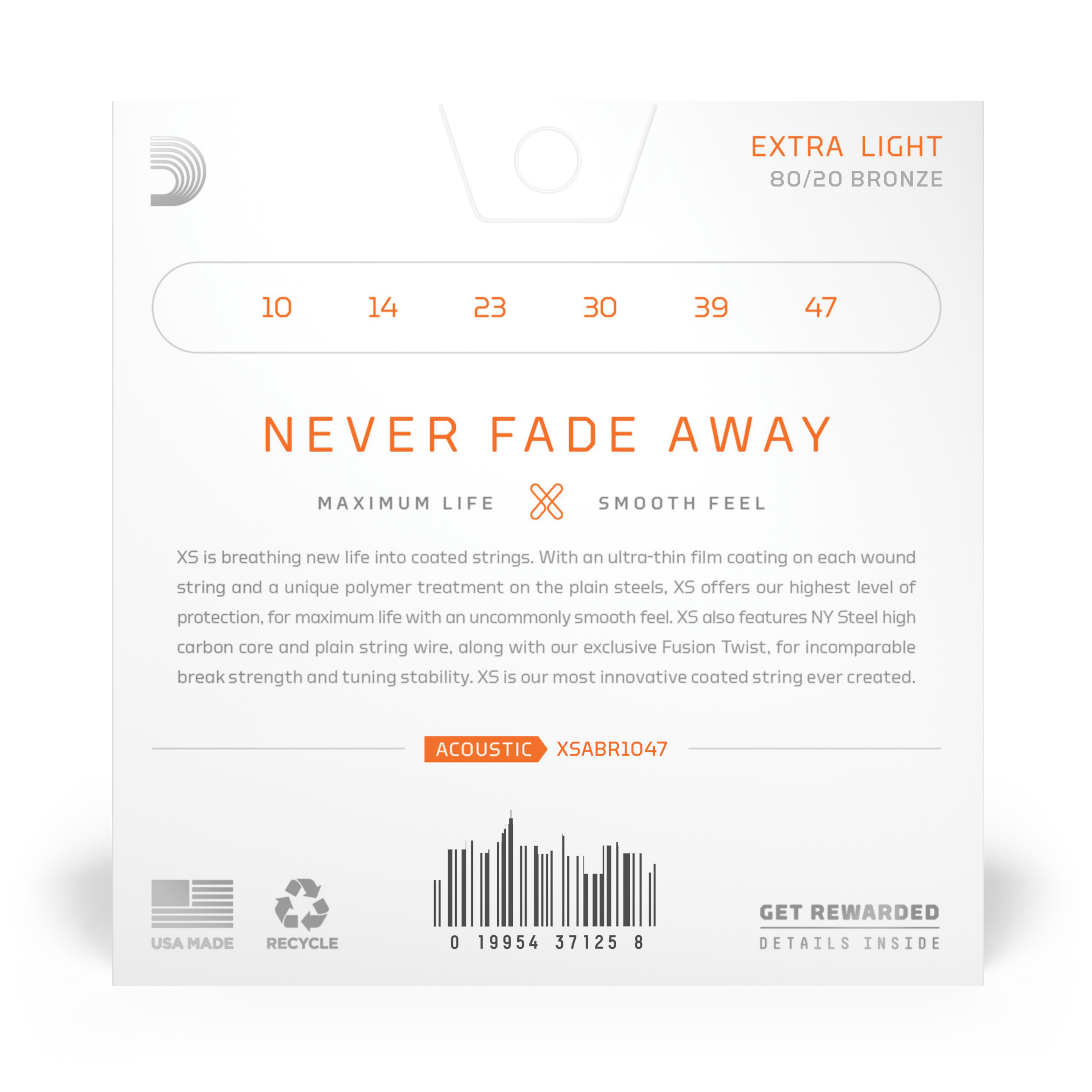 Other Cover Image 10- 47 Extra Light, XS 80/ 20 Bronze Coated Saiten für Akustikgitarre