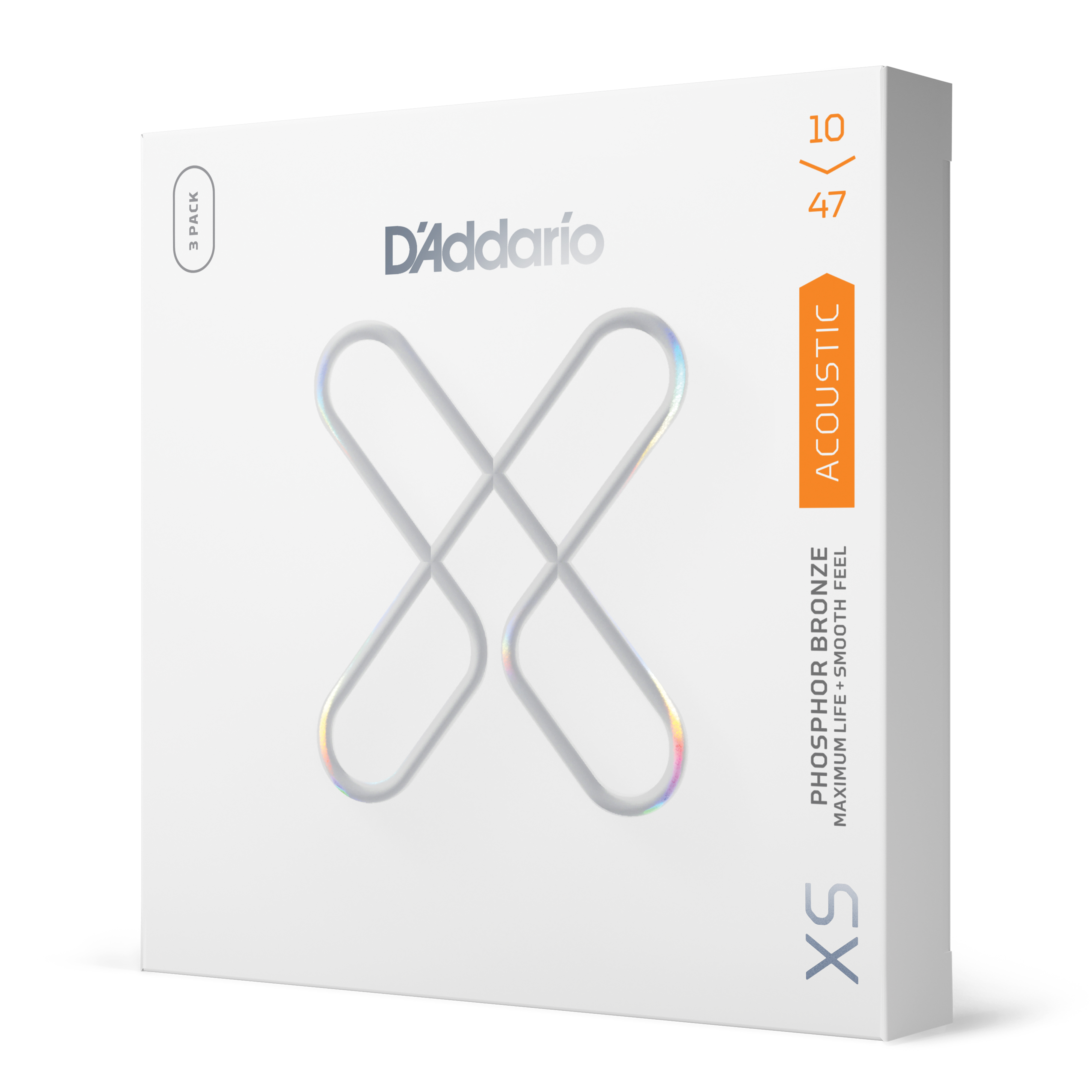 Front Cover Image 10-47 Extra Light, XS Phosphor Bronze Coated Saiten für Akustikgitarre 3er-Packung