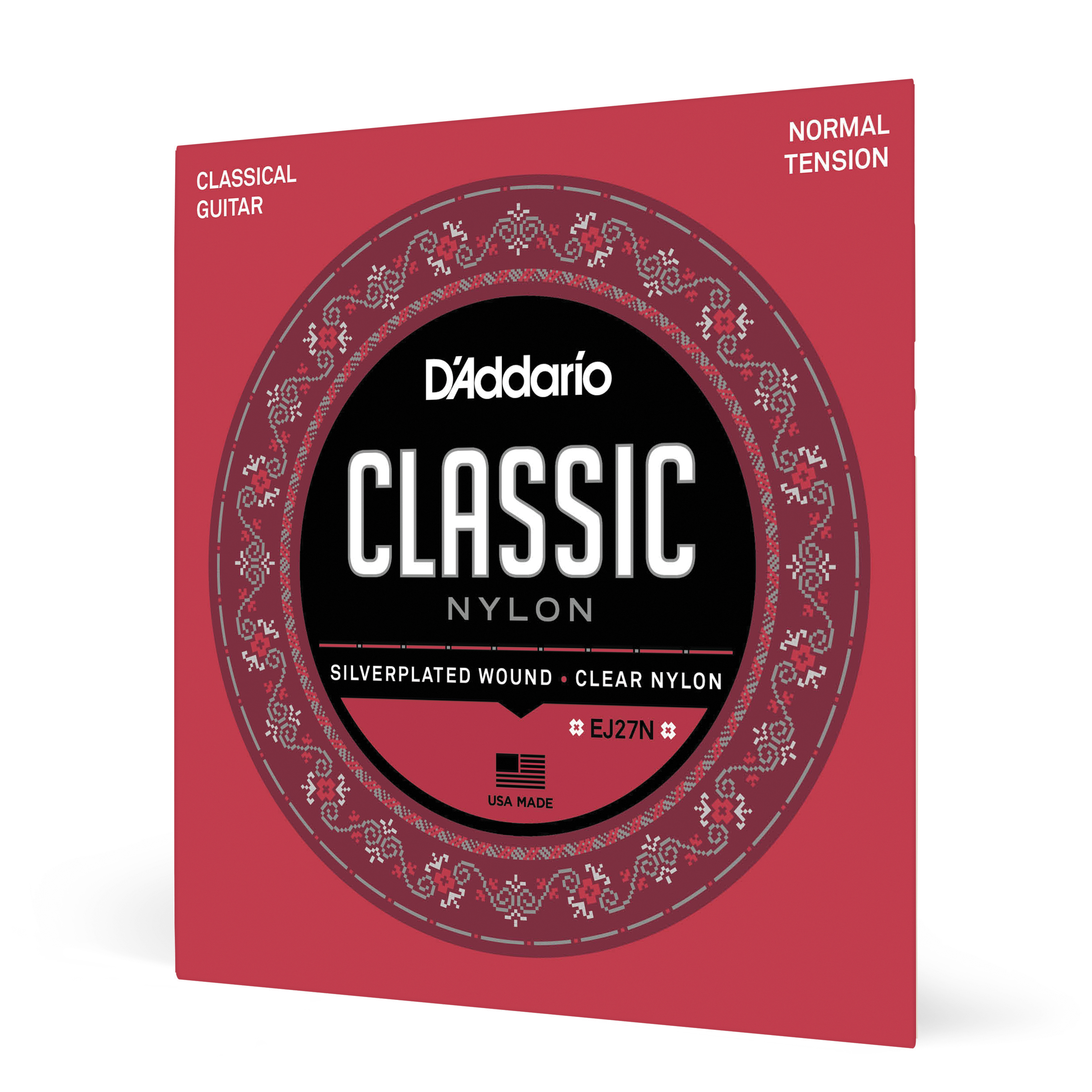 Front Cover Image D'Addario EJ27N Schüler-Saiten für Klassikgitarre, Nylon, normale Spannung