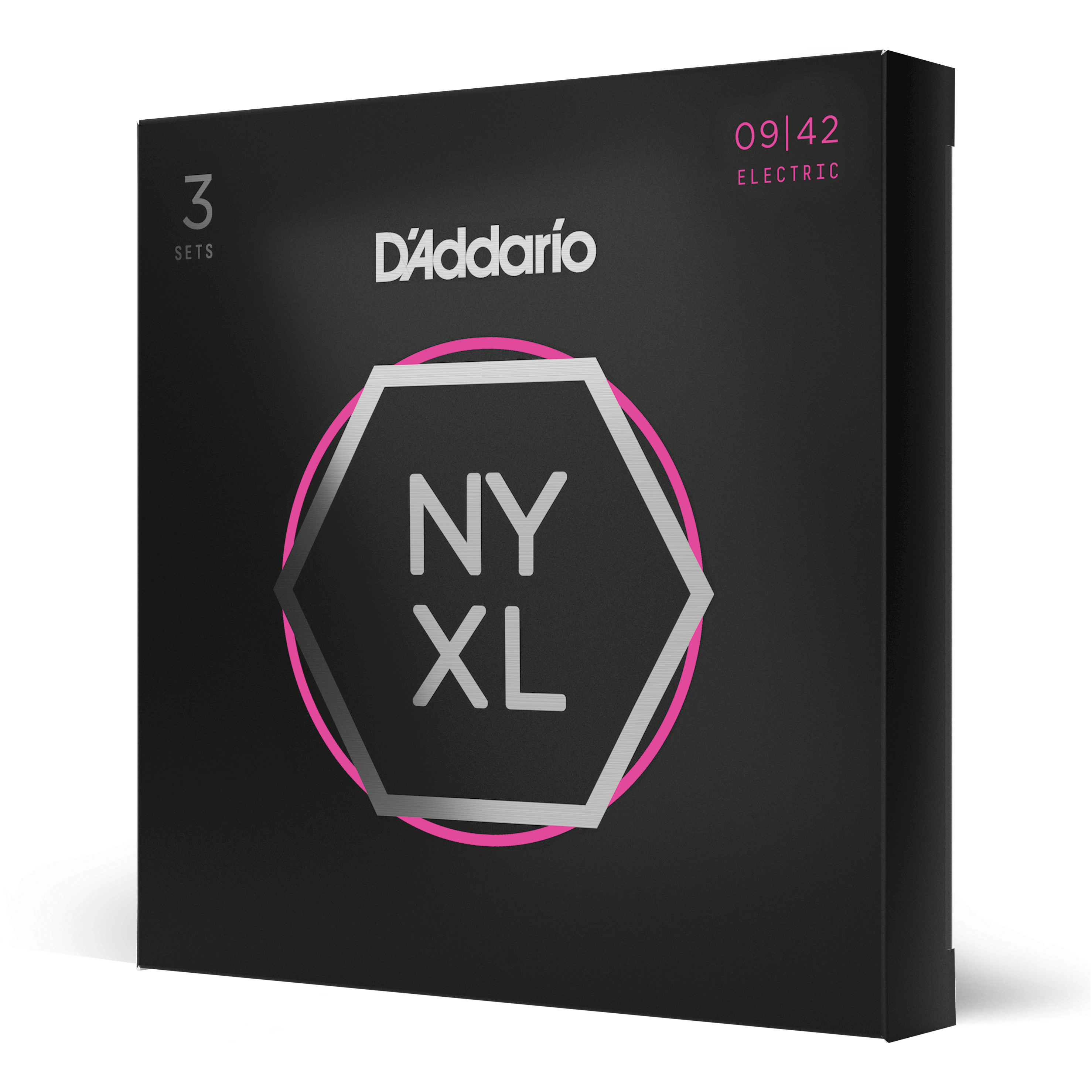 Front Cover Image D'Addario NYXL0942-3P Nickel Wound Electric Guitar Strings, Super Light, 9-42, 3 Sets