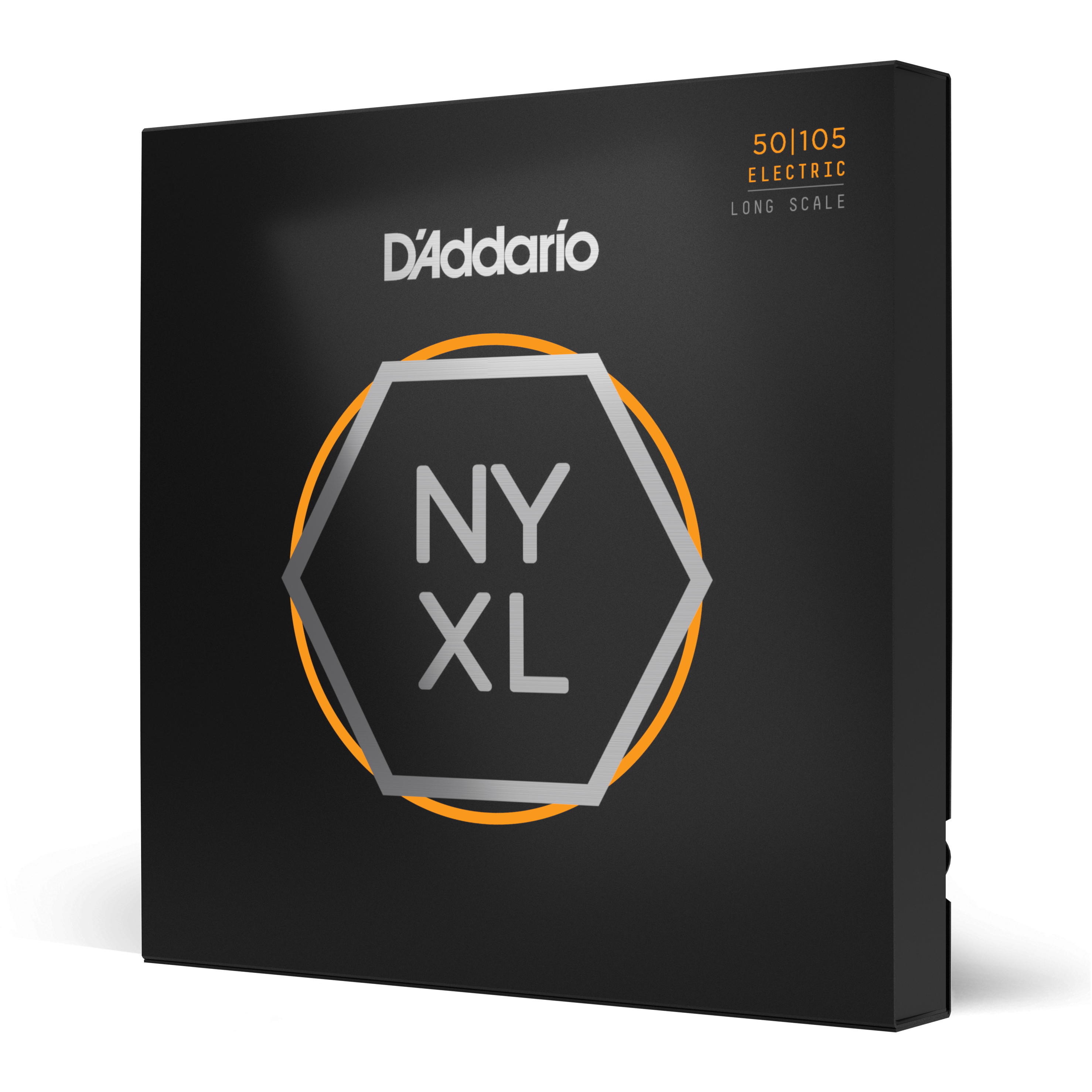 Front Cover Image D'Addario NYXL50105 mit vernickeltem Draht umsponnene Saiten für Bassgitarren, mittlere Spannung, 50-105, volle Größe