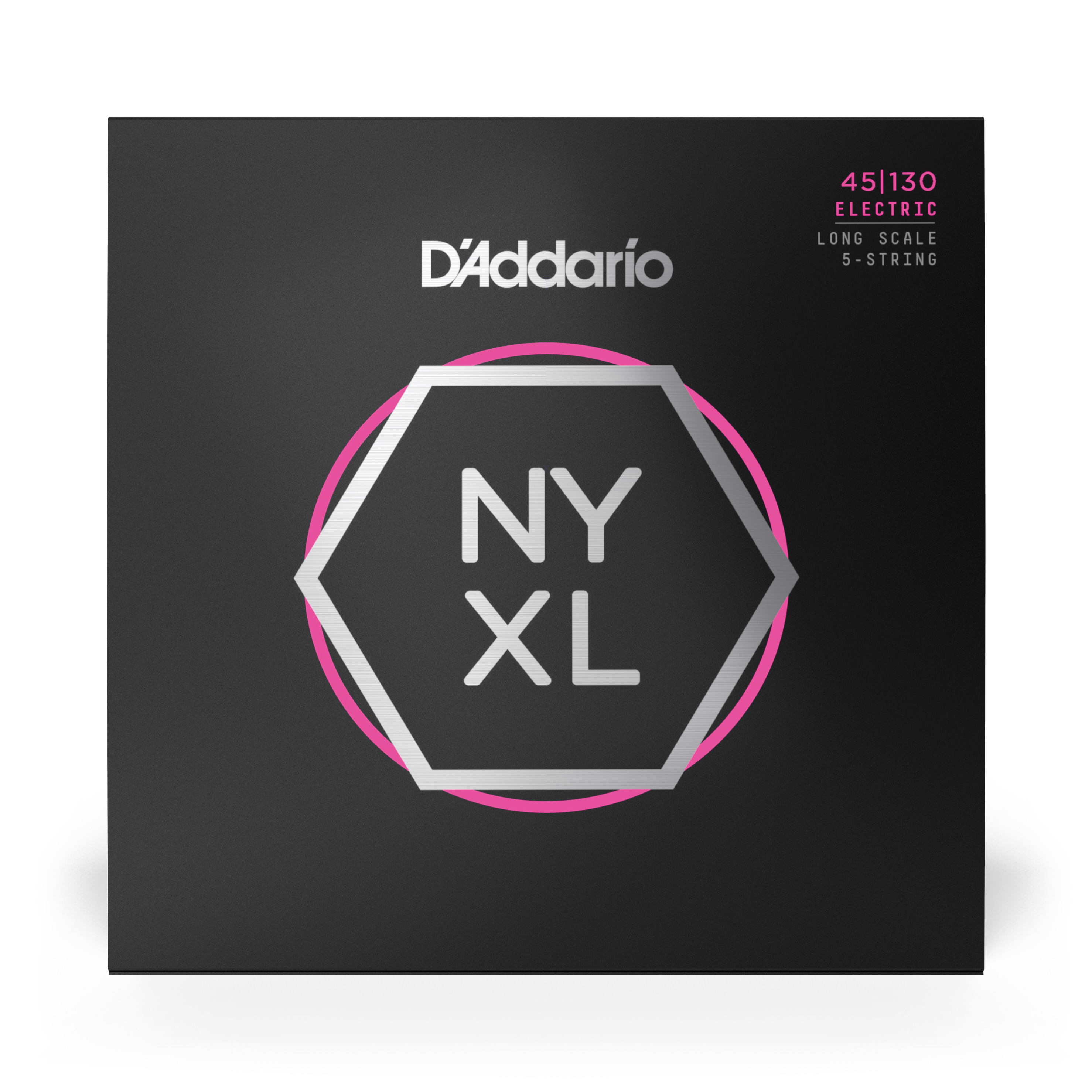 Other Cover Image D'Addario NYXL45130 mit vernickeltem Draht umsponnene Saiten für 5-saitige Bassgitarren, normale leichte Spannung, 45-130, volle Größe