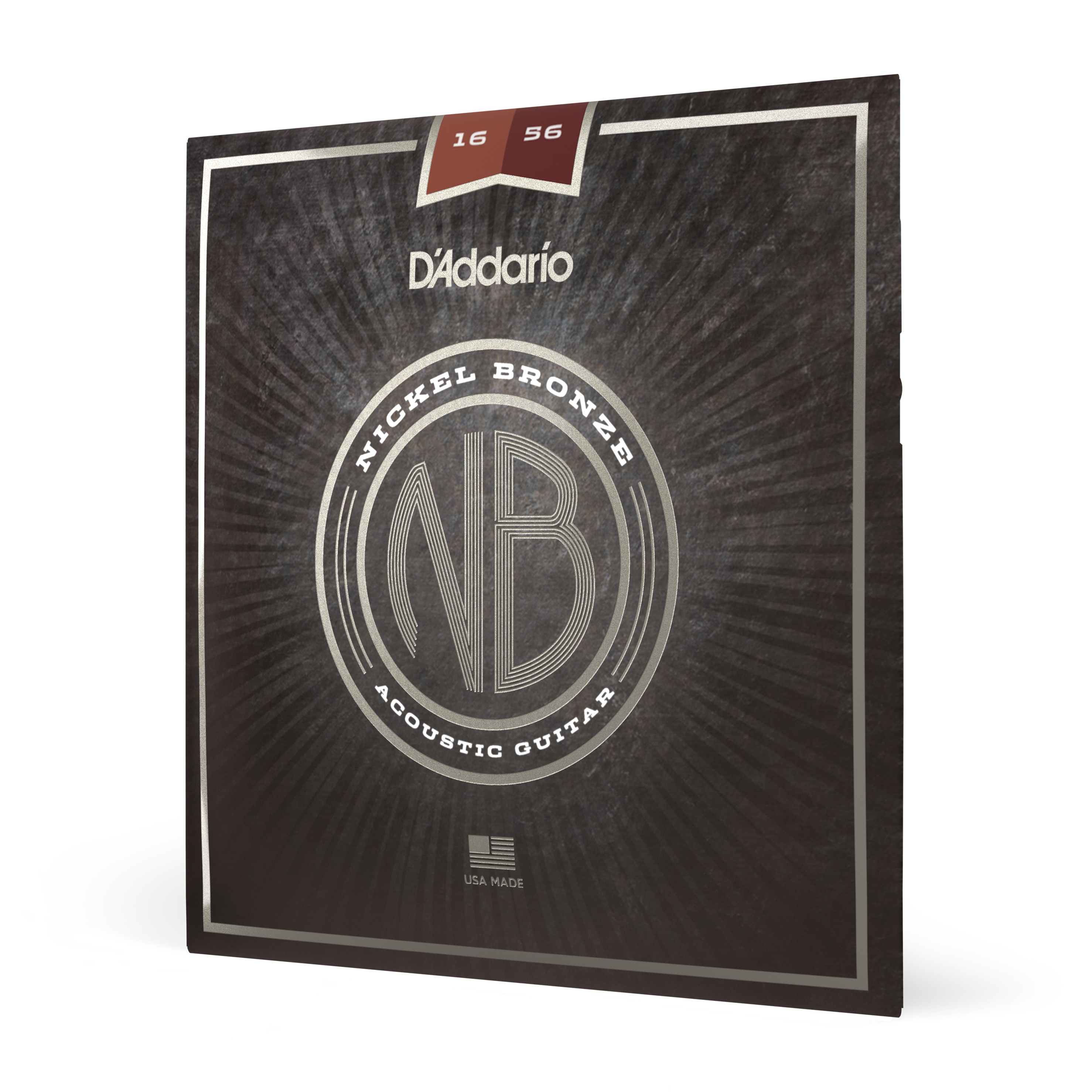 Front Cover Image D'Addario NB1656 Nickelbronzesaiten für akustische Resonatorgitarren, 16-56