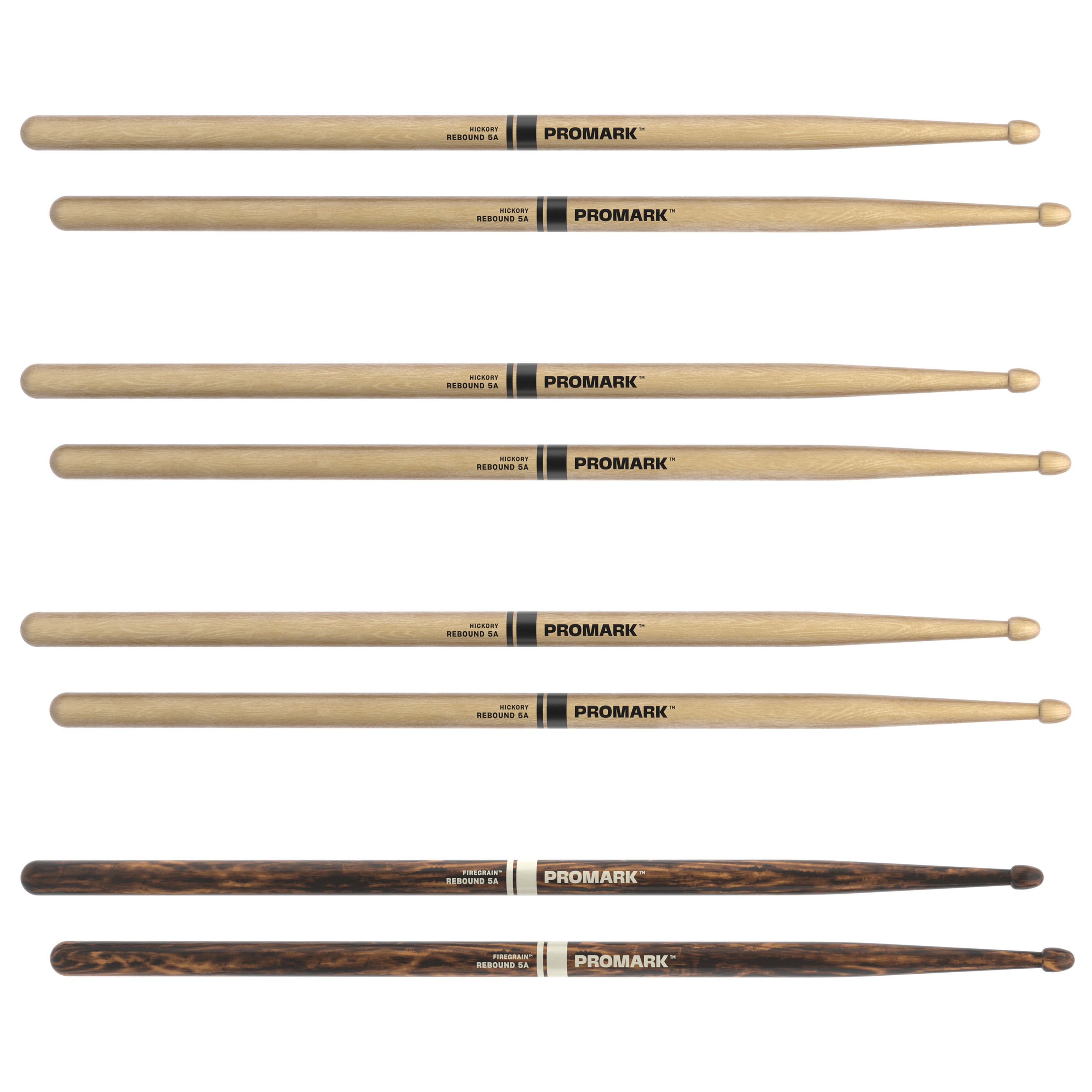Other Cover Image ProMark Rebound 5A Hickory Drumstick, Acorn Wood Tip, 4-Pack