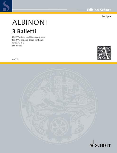 Front Cover Image 3 Balletti op. 3/1-3 