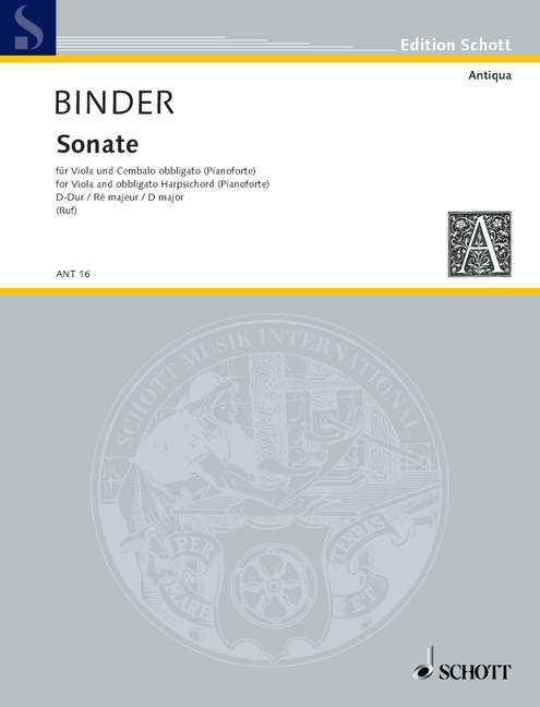 Front Cover Image Sonate D-Dur 