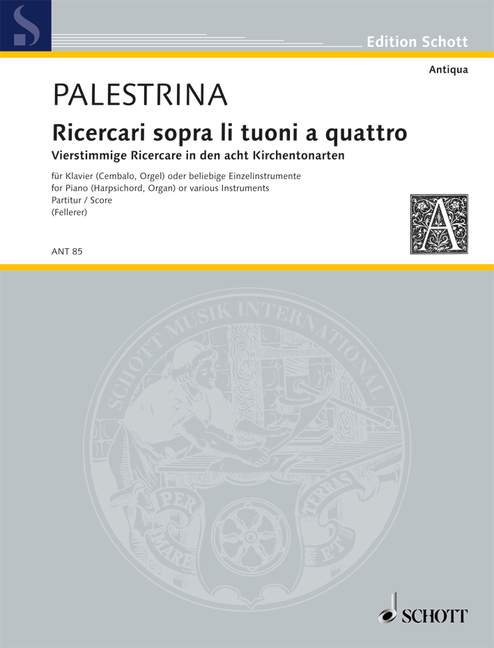 Front Cover Image Ricercari 