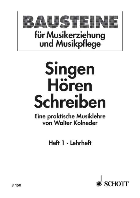 Front Cover Image Singen - Hören - Schreiben Heft 1