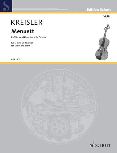 Front Cover Image Menuett im Stile von Nicola Antonio Porpora Nr. 3