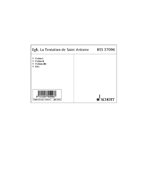 Front Cover Image La Tentation de Saint Antoine 
