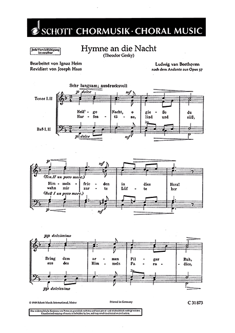 Front Cover Image Hymne an die Nacht 