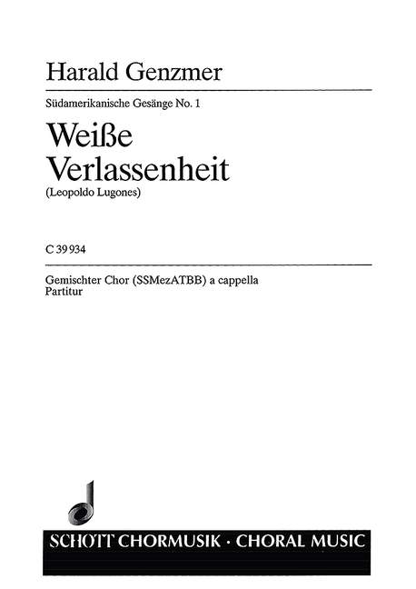 Front Cover Image Südamerikanische Gesänge GeWV 21 