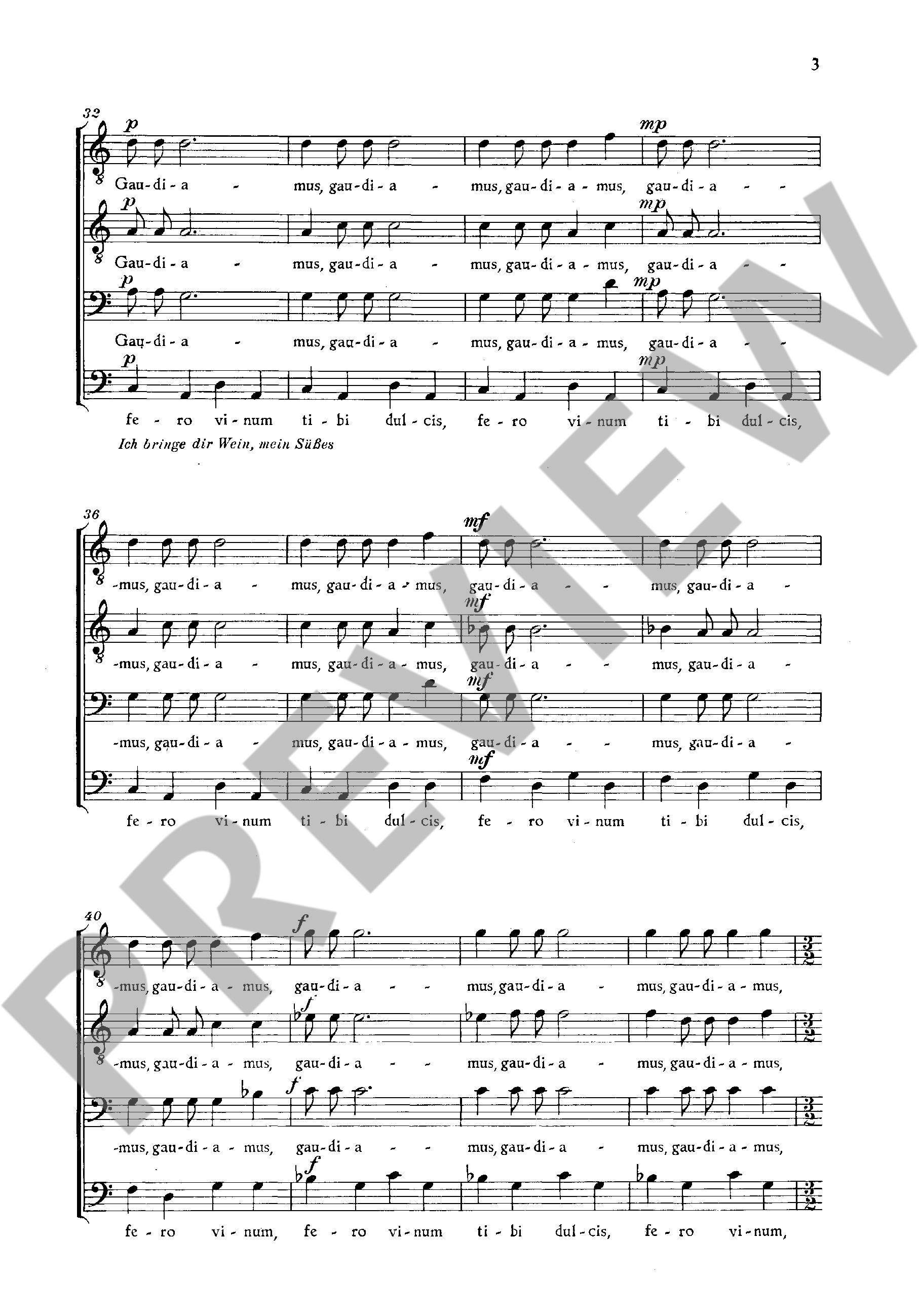 Other Cover Image Drei Chorlieder vom Wein GeWV 53 
