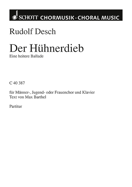 Front Cover Image Der Hühnerdieb 