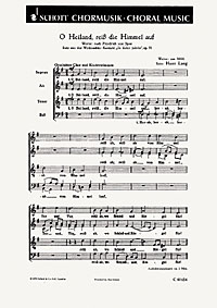 Front Cover Image O Heiland, reiß die Himmel auf op. 51 