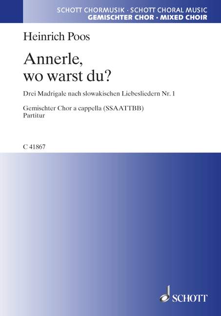 Front Cover Image Drei Madrigale 