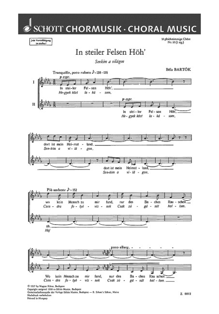 Front Cover Image 18 Chorlieder 