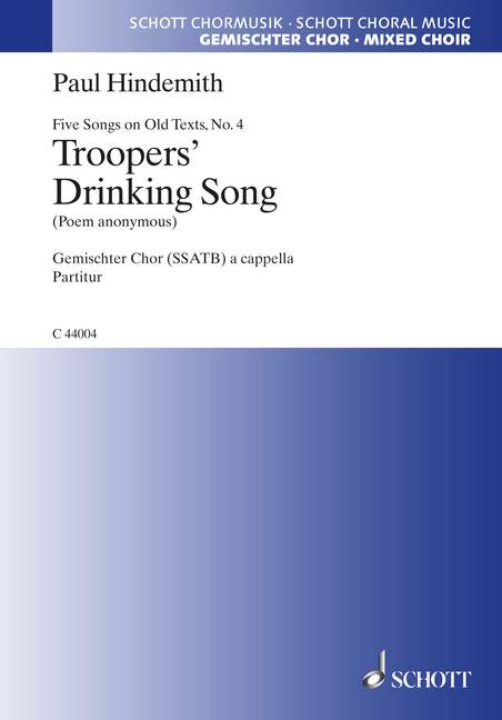 Front Cover Image Five Songs on old texts 