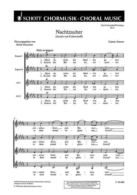 Front Cover Image Drei Eichendorff-Gesänge 