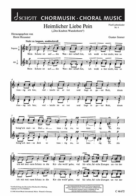 Other Cover Image Fünf Liebeslieder 